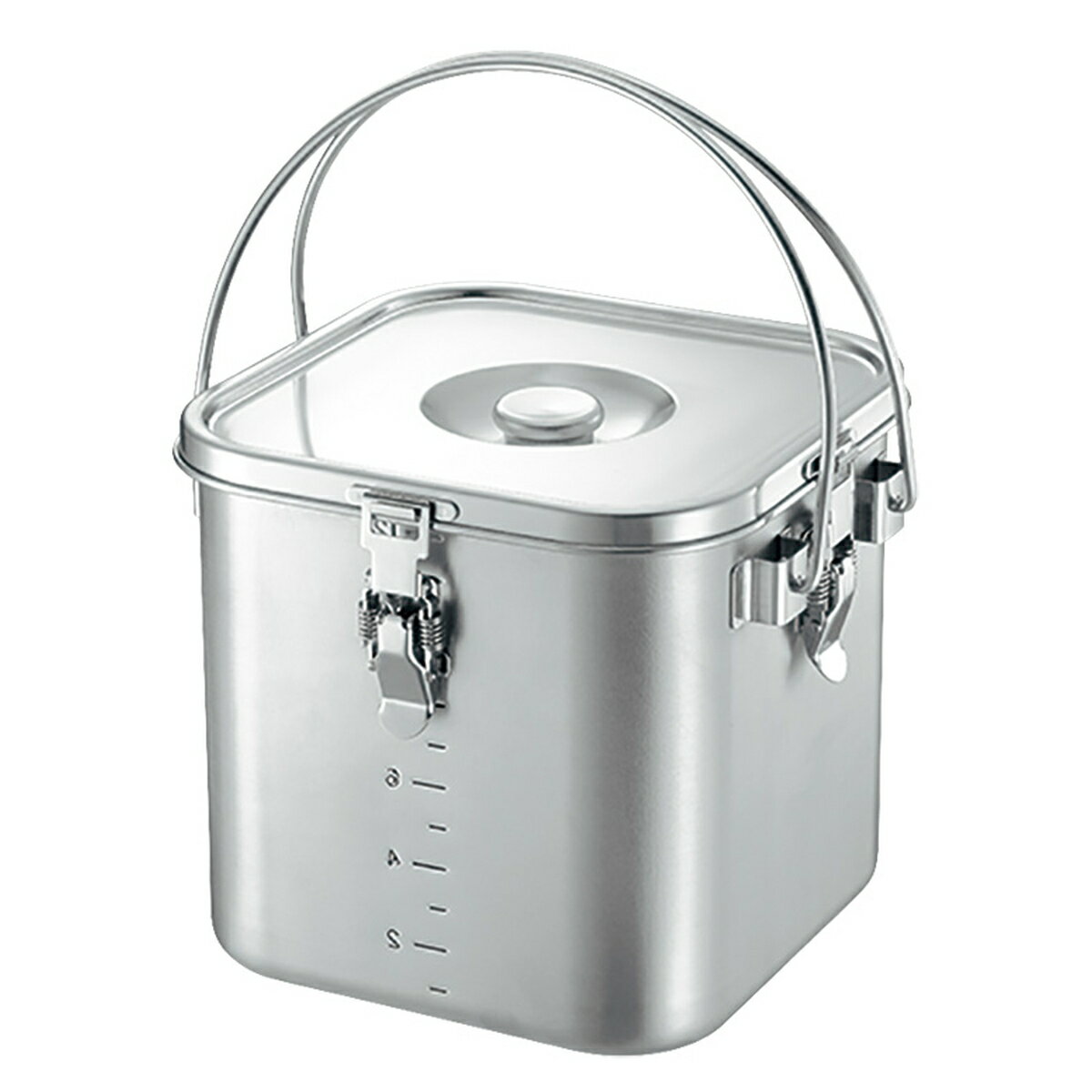 【エントリーでP5倍◆】本間製作所 KO 19−0電磁調理器対応角型給食缶（目盛付） 22cm 9．4L 燕三条 国産..