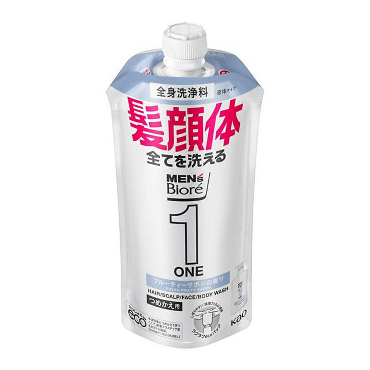 ［エントリーでP10倍］メンズビオレONE オールインワン全身洗浄料 清潔感のあるフルーティサボンの
