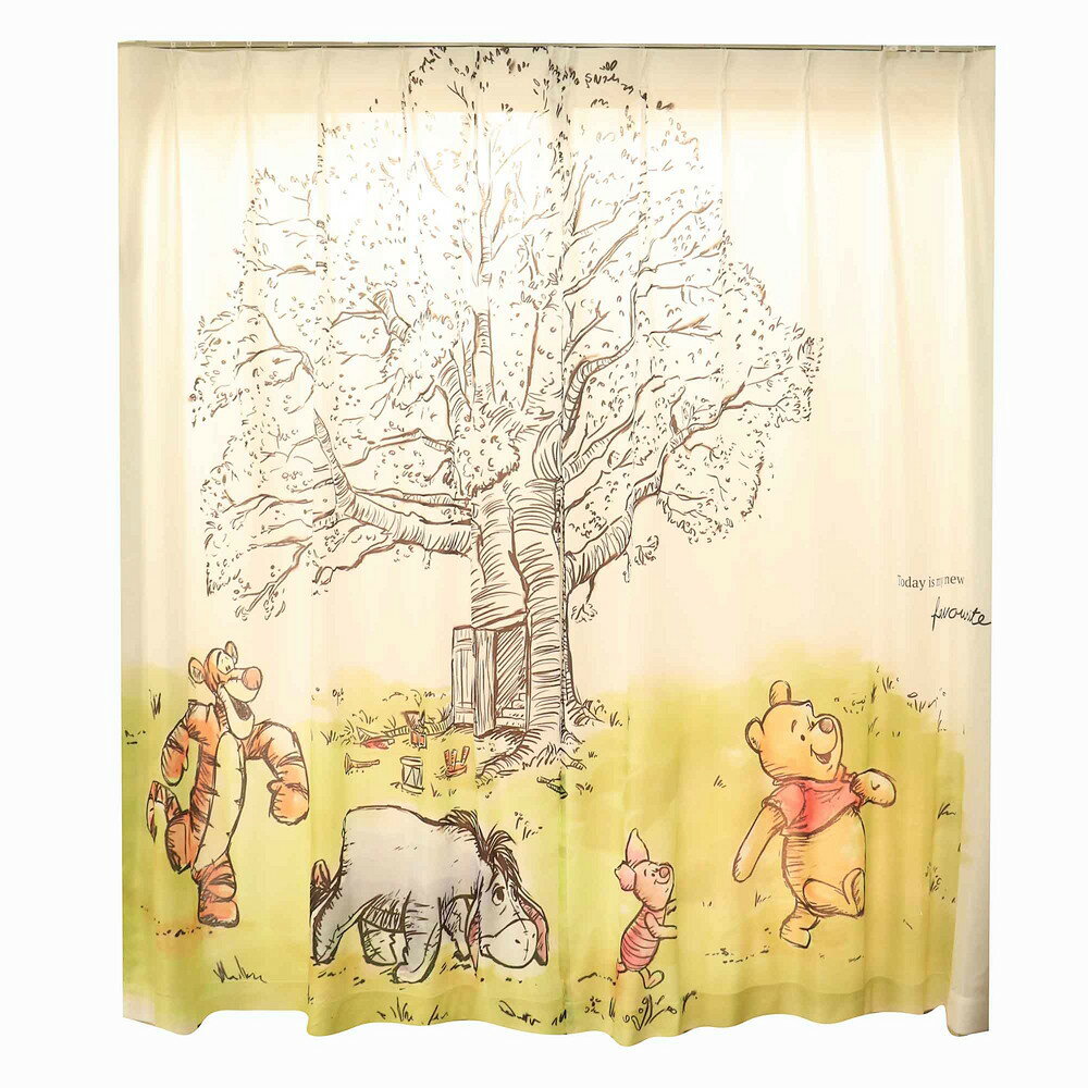 【エントリーでP5倍◆】モリシタ ディズニー レースカーテン 2枚組 幅100x108cm丈 (くまのプーさん 絵羽柄レースカーテン) グッズ 大人 可愛い お...