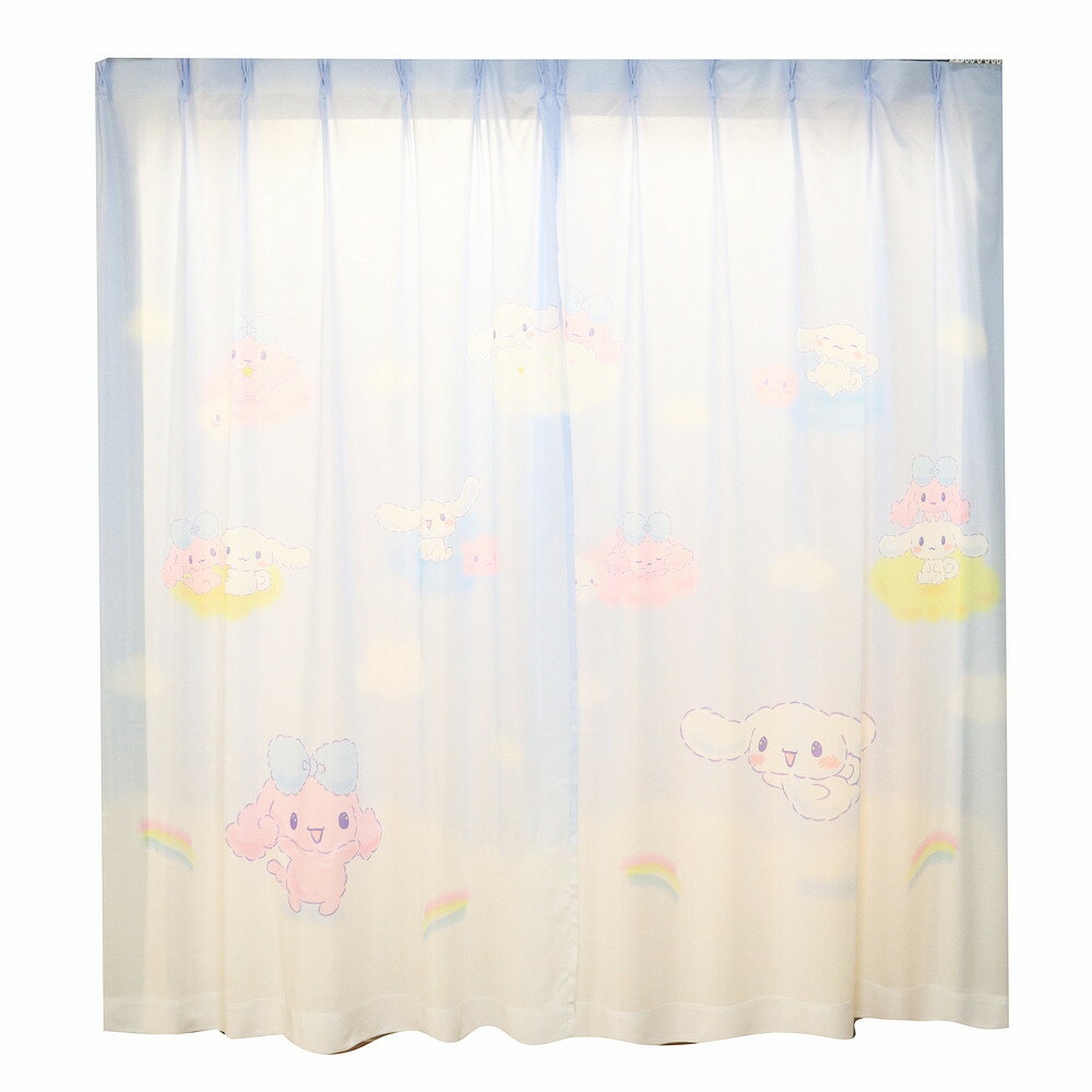 【エントリーでP5倍◆】モリシタ サンリオ レースカーテン 2枚組 幅100x198cm丈 (シナモロール 絵羽柄レースカーテン) グッズ 大人 可愛い おしゃ...