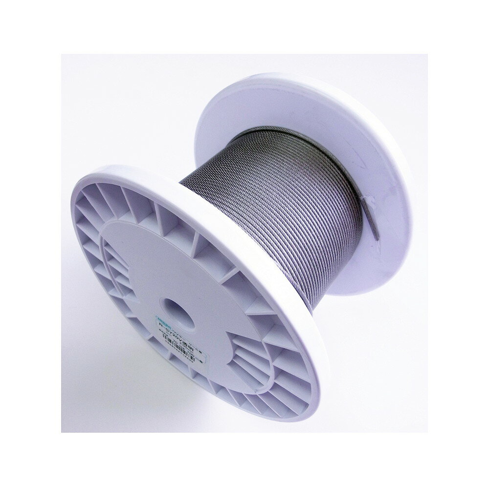 ニッサチェイン ワイヤーロープビニコートタイプ リール巻 透明 ガーデニング 園芸 庭仕事 外仕事 作業 ワイヤーロープ 吊下げ金具 ハンキング チェーン ワイ...