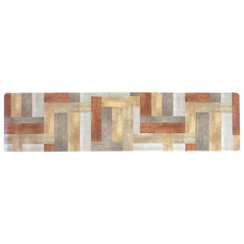 【エントリーでP5倍◆】拭いてお手入れするマット45x180　キッチンマット　ウッド　BR キッチンマット ..