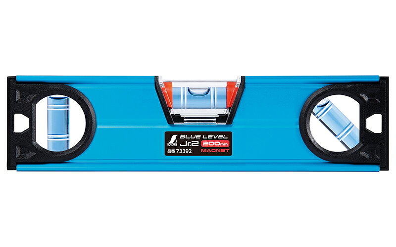 シンワ測定 水平器 水準器 計測 角時計 DIY73392 ブルーレベルJr2 200mmマグネット付
