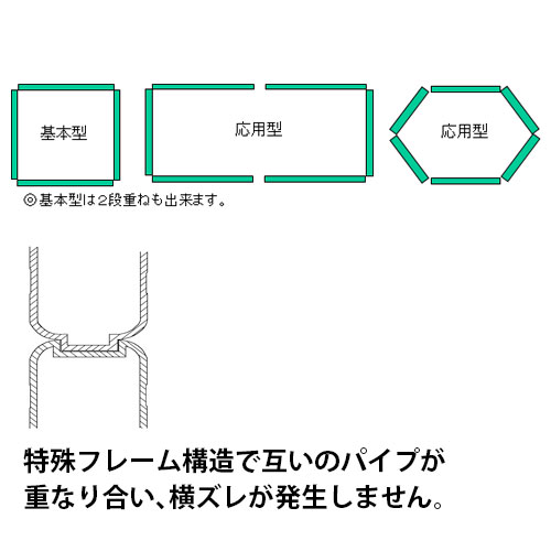 堆肥枠 堆肥ワク 180×180×39 組立式 アルミ製 有機農業 日本製 国産 ミツル 3