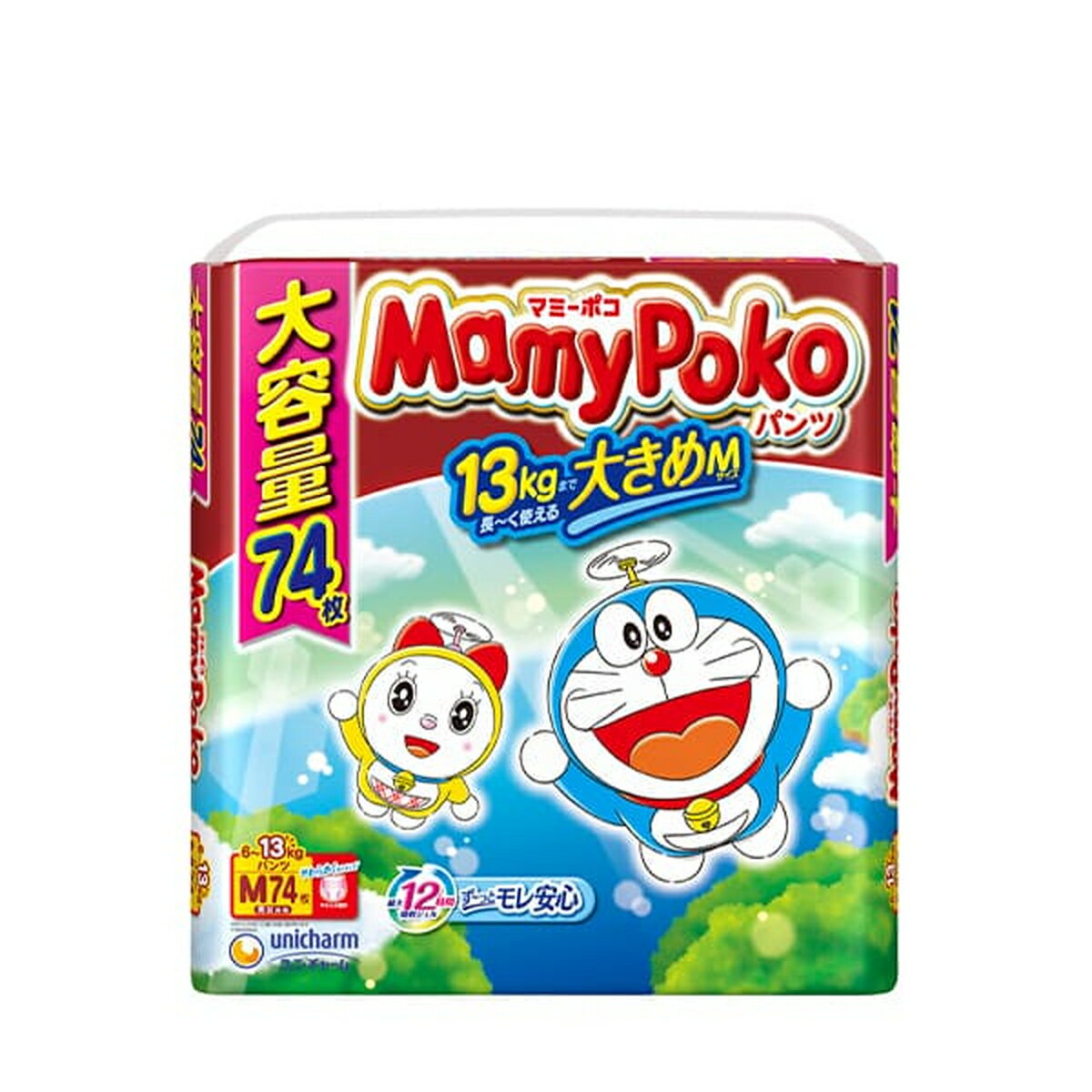 ［エントリーでP10倍］マミーポコパンツM74枚ドラえもん 子ども用 キッズ用 赤ちゃん用 ベビー用 新生児 オムツ おむつ パンツ トイトレ トイレトレーニング トレーニングパンツ 子ども用 キッズ用 赤ちゃん用 ベビー用 新生児 オムツ おむつ パ
