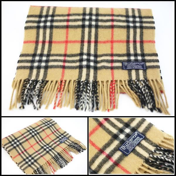 バーバリー 人気カラー カシミア100% マフラー ベージュ系ノバチェック 未使用・保管品 最適 中古 7269 iko78-10007307 イコー質店 楽天市場店 サンプル画像2
