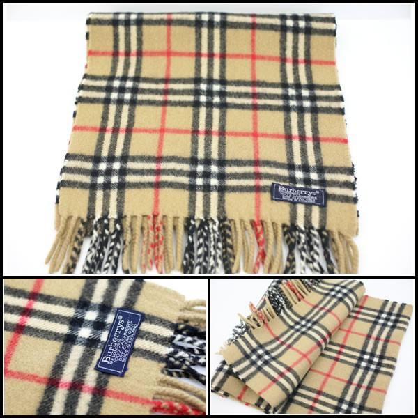 バーバリー 人気カラー カシミア100% マフラー ベージュ系ノバチェック 未使用・保管品 最適 中古 7280 iko78-10007318 イコー質店 楽天市場店 サンプル画像2