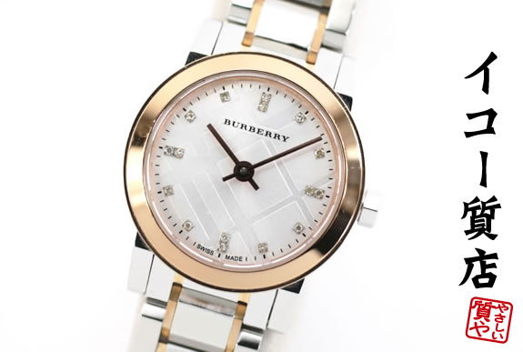 BURBERRY - バーバリー　★極希少モデル　ザ・シティ　BU9214　レディース　16Pダイヤ/シルバーダイヤル　クオーツ　美品　【中古】7594