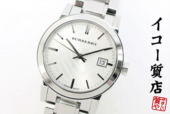 BURBERRY - バーバリー　★希少　美品　ザ・シティ　BU9100　メンズ　シルバーダイヤル　クオーツ　【中古】7620