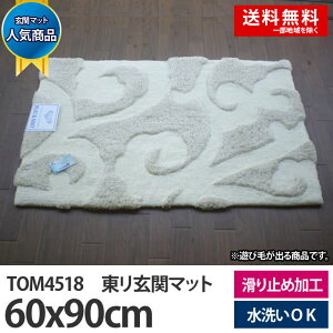 エレガントで高級感のある玄関マット『TOM4024』(60x90cm)(ベージュ)
