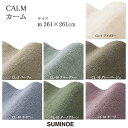 スミノエ ラグマット カーム CALM 261×261cm アイボリー/ベージュ/ブルーグレー/グレーベージュ/ネイビー/ダークグリーン/モーヴ 防炎加工 防音 日本製 SUMINOE HOME RUG MAT