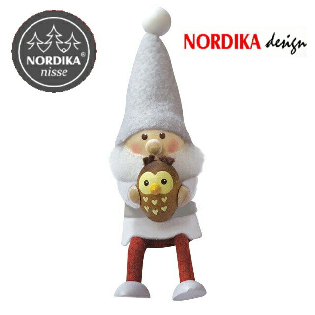 ノルディカ ニッセ 人形 木製人形 ニッセ フクロウを抱えたサンタ Nordika Nisse 公式 木製人形 フィギュア 北欧 公式 フィギュア 北欧 クリスマス プレゼント 雑貨 クリスマス 人形 サンタクロース 人形 人気 北欧人形 通販 可愛い 妖精 子供 インテリア小物 置物