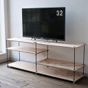 【テレビCM掲載】wood iron shelf 440*1200*300〈ナチュラル色〉(テレビ台 ローボード アイアン 棚 テレビボード ラック シェルフ ...