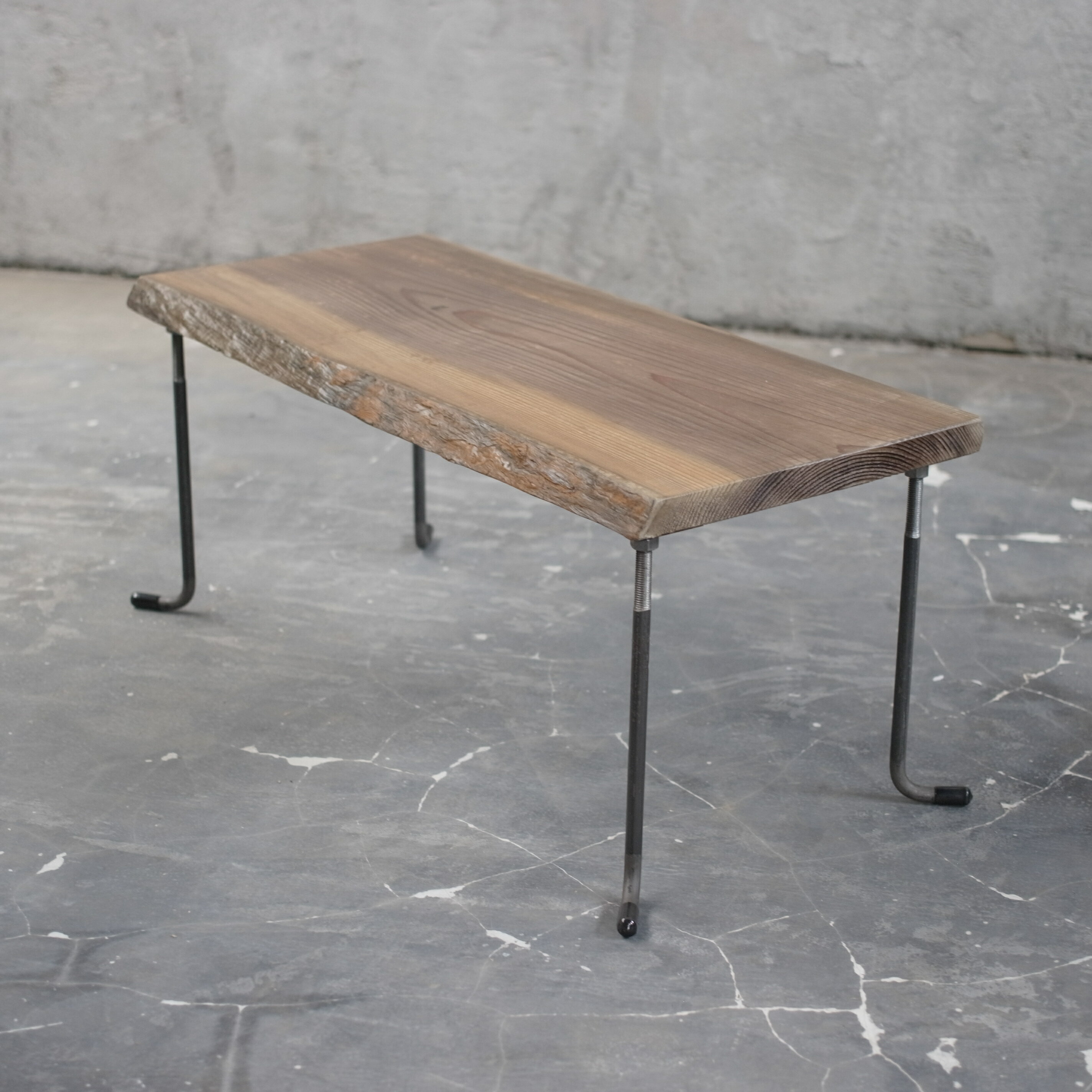 wood iron table 33*76*35tab11 アイアン 鉄製脚 鉄脚 ローテーブル 木製 机 一人暮らし テーブル リビング 長方形 長机 低いテーブル アンティーク ビンテージ おしゃれ シンプル リビング ダイニング 天然木 茶色 ブラウン 一枚板