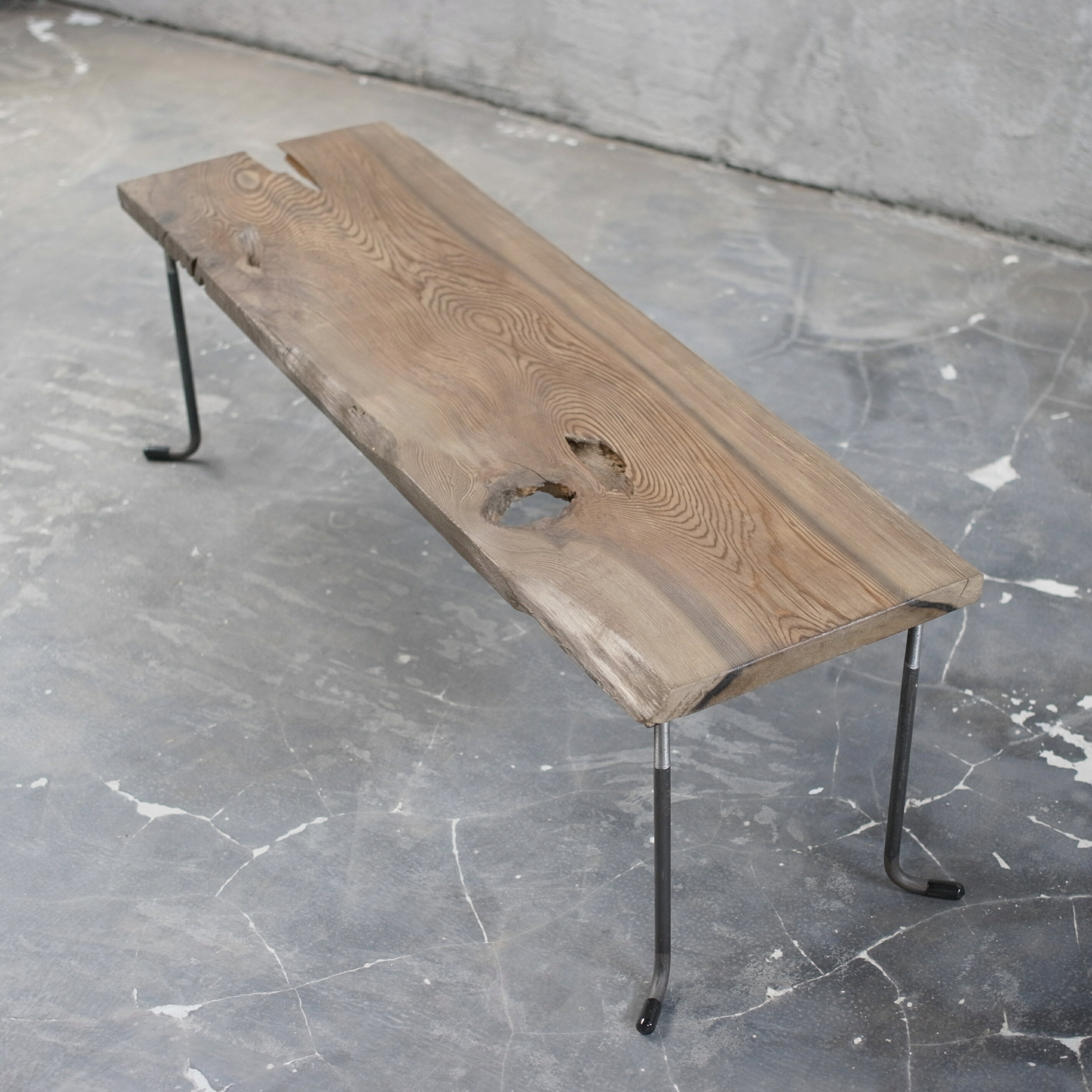 【現品販売】wood iron table 33*103*32tab13 アイアン 鉄製脚 鉄脚 ローテーブル 木製 机 一人暮らし テーブル リビング 長方形 長机 低いテーブル アンティーク ビンテージ おしゃれ シンプル リビング ダイニング 天然木 茶色 ブラウン 一枚板