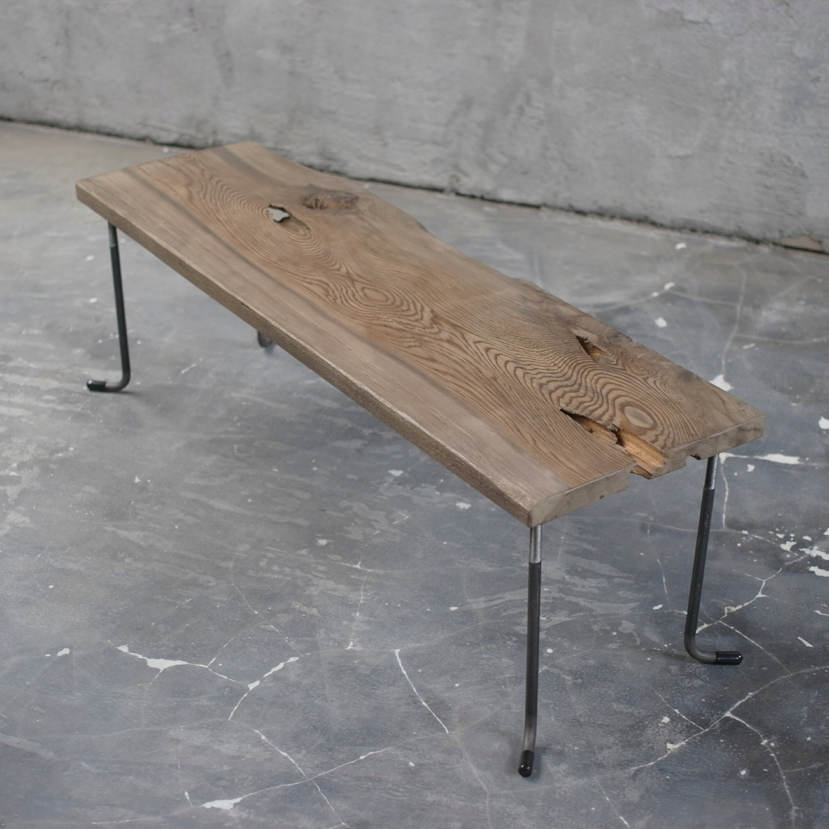 【現品販売】wood iron table 33*103*32tab13 アイアン 鉄製脚 鉄脚 ローテーブル 木製 机 一人暮らし テーブル リビング 長方形 長机 低いテーブル アンティーク ビンテージ おしゃれ シンプル リビング ダイニング 天然木 茶色 ブラウン 一枚板 [2]