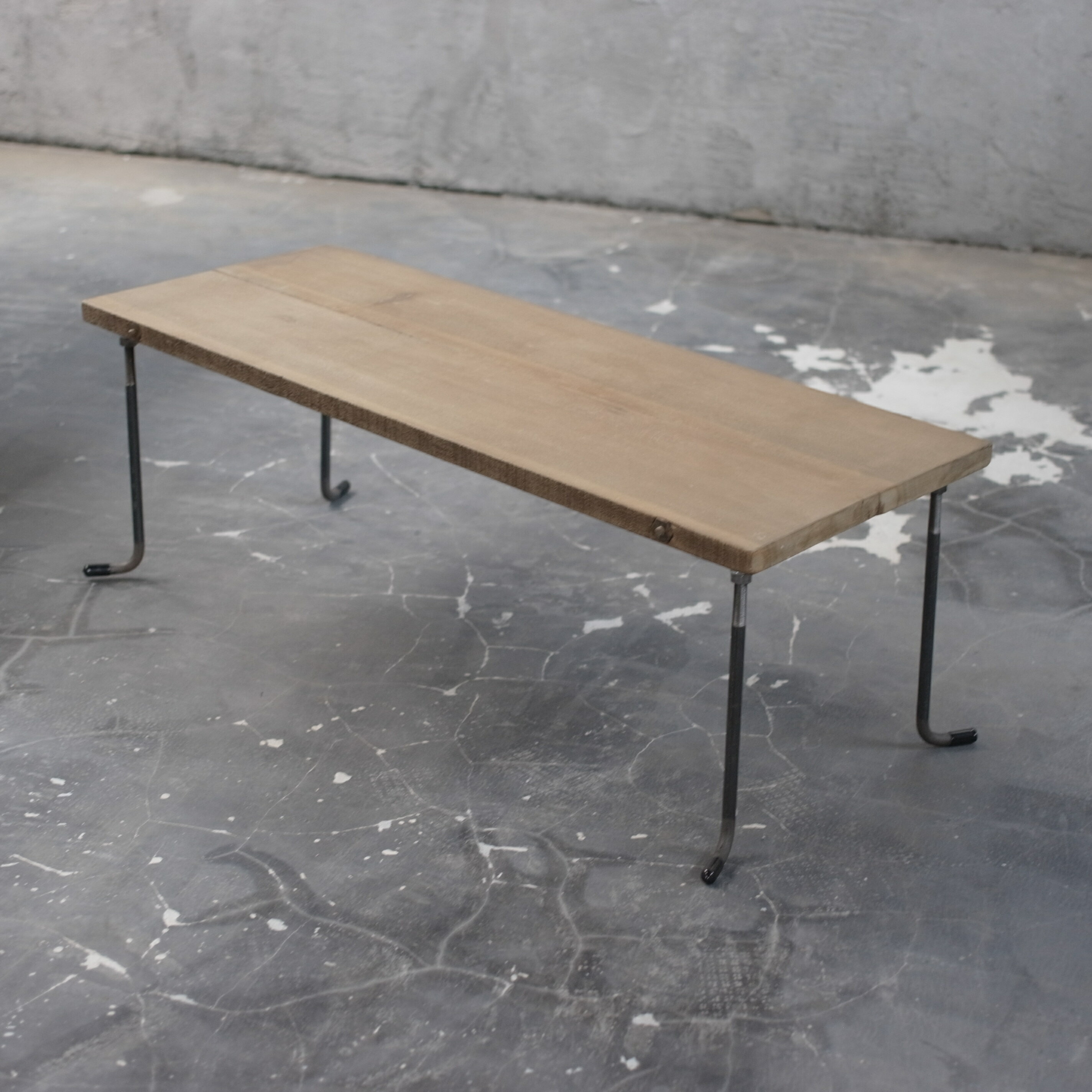 Wooden - 【現品販売】wood iron table 33*95*37tab26 アイアン 鉄製脚 鉄脚 ローテーブル 木製 机 一人暮らし テーブル リビング 長方形 長机 低いテーブル アンティーク ビンテージ おしゃれ シンプル リビング ダイニング 天然木 茶色 ブラウン