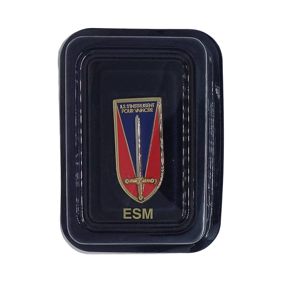 デッドストック フランス陸軍士官学校 ESM インシグニア コレクターズ ミリタリー ブローチ ピンバッチ 【中古】