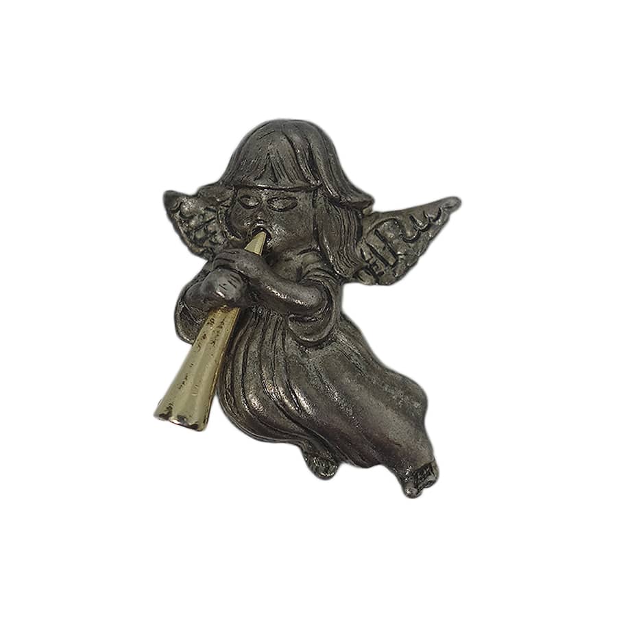 樂天商城 - 【中古】ラッパを吹くエンジェル ブローチ 天使 レトロ ピンバッチ ピンバッジ
