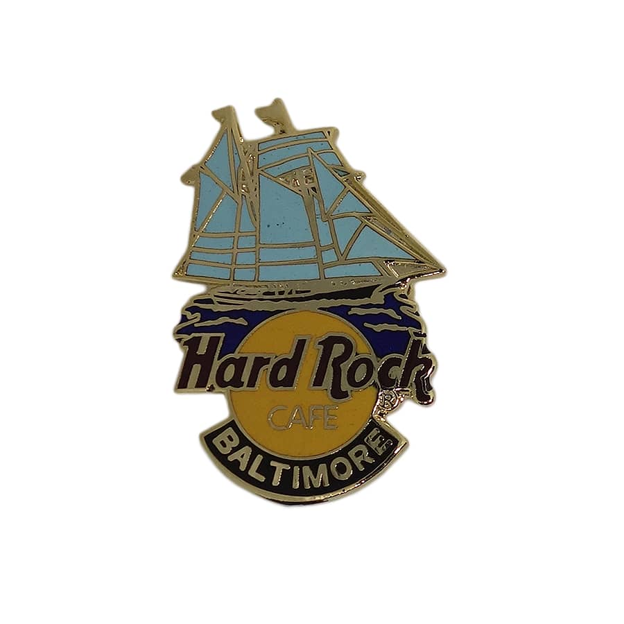 【中古】Hard Rock CAFE 帆船 ブローチ ハードロックカフェ ピンバッジ ピンバッチ BALTIMORE コレクターグッズ