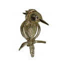 【中古】鳥 ブローチ 金色 ピンバッジ ピンバッチ アクセサリー