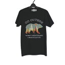 新品・ちょい訳あり FRUIT OF THE LOOM 熊 プリントTシャツ 黒色 メンズ Sサイズ ティーシャツ Tシャツ 半袖 動物 アニマルプリント
