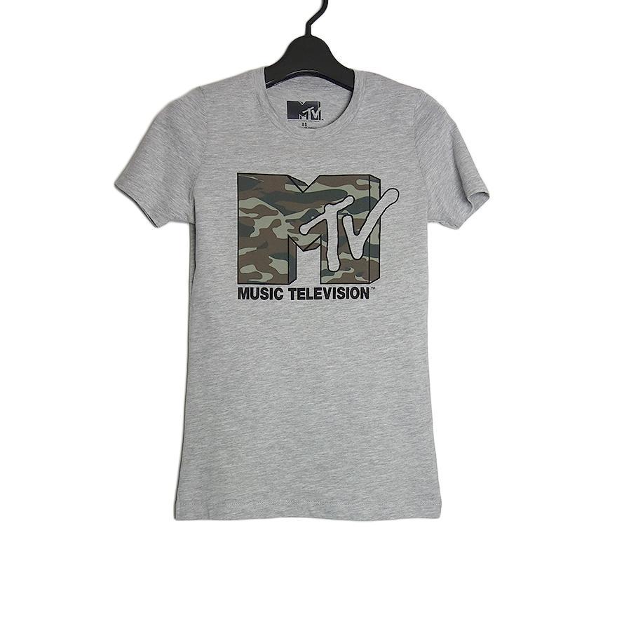 楽天異国屋【新品】Tシャツ MTV レディース プリントTシャツ 新品 デッドストック アスレチックヘザー色 XSサイズ ティーシャツ 半袖 異国屋