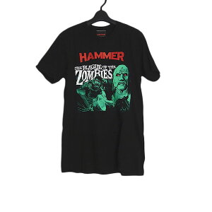 【新品】映画 tシャツ 吸血ゾンビ GILDAN プリントTシャツ 黒色 メンズ Mサイズ 半袖 ティーシャツ THE PLAGUE OF THE ZOMBIES ホラー HAMMER