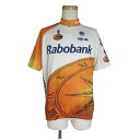 【中古】イタリア agu サイクリングジャージ 自転車ウェア Rabobank メンズ Lサイズ位 ヨーロッパ 古着 サイクルウェア レトロ