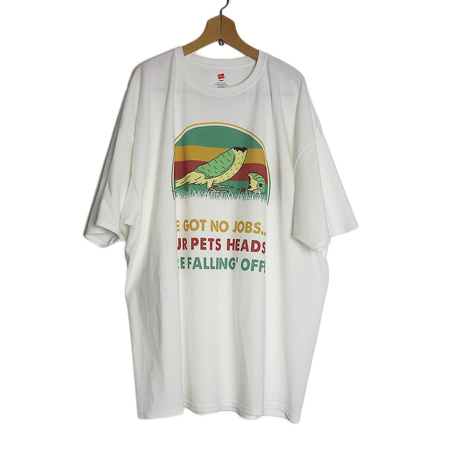 tシャツ Hanes 首がもげた鳥 ユニーク プリントTシャツ 白色 メンズ 大きいサイズ 3XL 半袖 ティーシャツ tee ヘインズ 動物 アニマルプリント