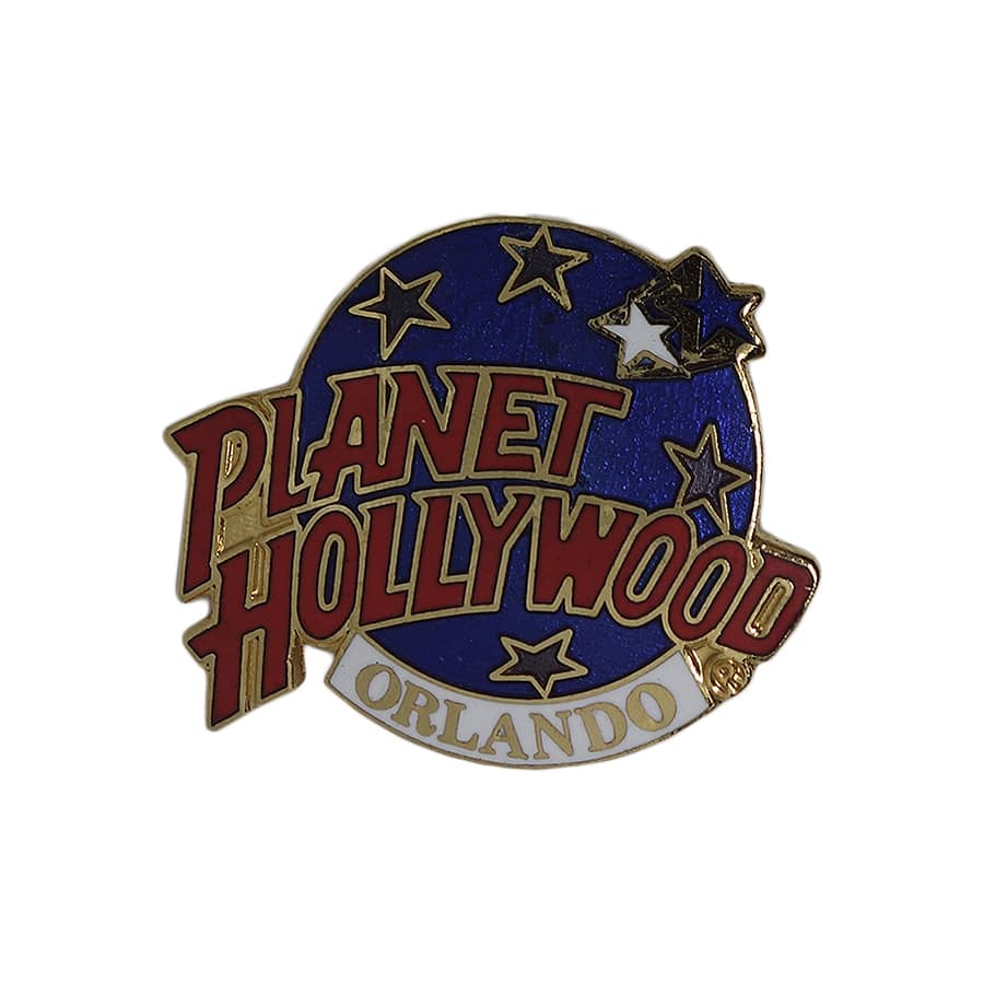 【中古】PLANET HOLLYWOOD ロゴ ブローチ ORLANDO プラネットハリウッド ピンバッチ ピンバッジ