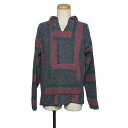 【中古】 メキシカン パーカー メンズ Lサイズ位 古着 ストライプ メキシコ 民族衣装 パーカ