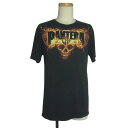 【中古】PANTERA ヘビーメタル バンドTシャツ メンズ Mサイズ 半袖 黒色 古着 ヘヴィメタル ロックTシャツ トップス スカル柄 【異国屋】(4)