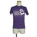 【中古】Tシャツ 熊のぬいぐるみ プリントTシャツ ジュニアサイズ 古着 ユーズド 半袖 ティーシャツ 紫色 トップス fruit of the loom
