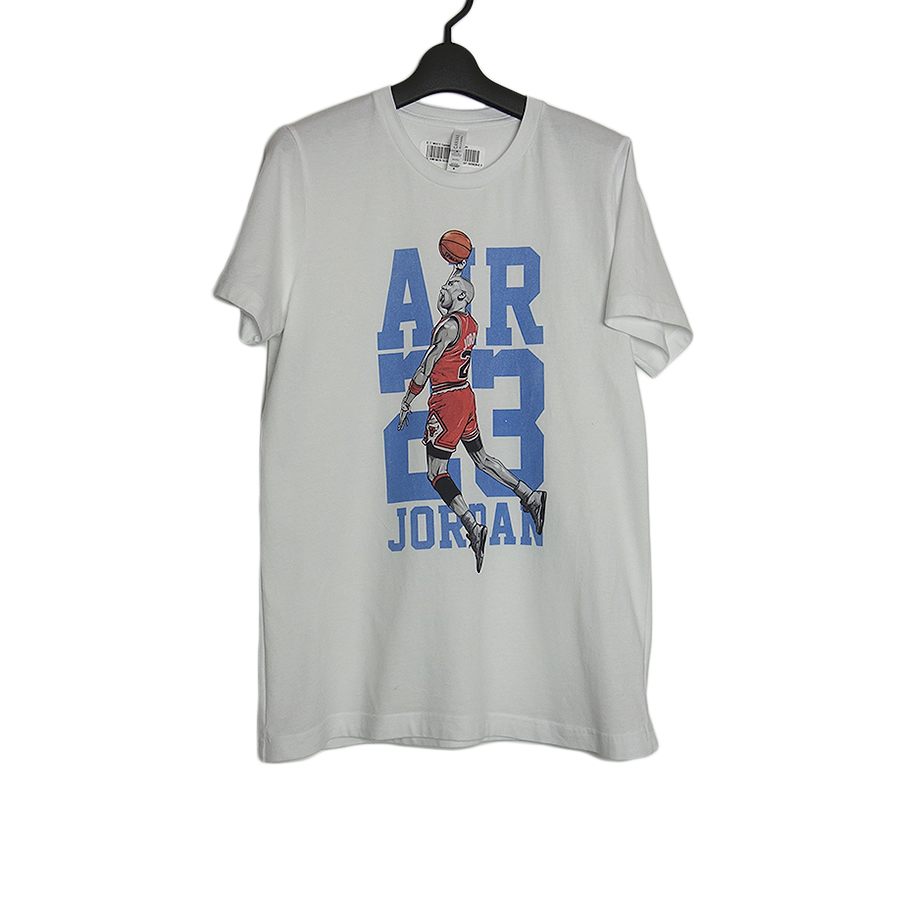 AIR JORDAN プリントTシャツ 白 メンズ Mサイズ トップス ティーシャツ Tシャツ ホワイト バスケットボール 訳アリ