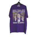 FRUIT OF THE LOOM プリントTシャツ 紫色 メンズ Lサイズ ティーシャツ tシャツ パープル NEED SCIENCE