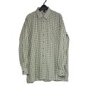 【中古】チェック柄 チロルシャツ メンズ XLサイズ位 長袖 ヨーロッパ 民族衣装 カントリー 古着
