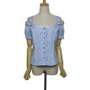 【中古】Spieth&Wensky チェック柄 オフショルダー チロルブラウス レディース Sサイズ位 ヨーロッパ 古着 民族衣装 ブラウス 【異国屋】(4)
