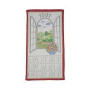 【中古】1991年 窓辺からの風景 レトロ ファブリック 布 カレンダー タペストリー 雑貨