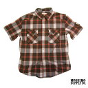 【中古】モッシモ MOSSIMO 半袖ウエスタンシャツ キッズ 120cm位 6歳児 子供服 チェック柄 古着 【異国屋】