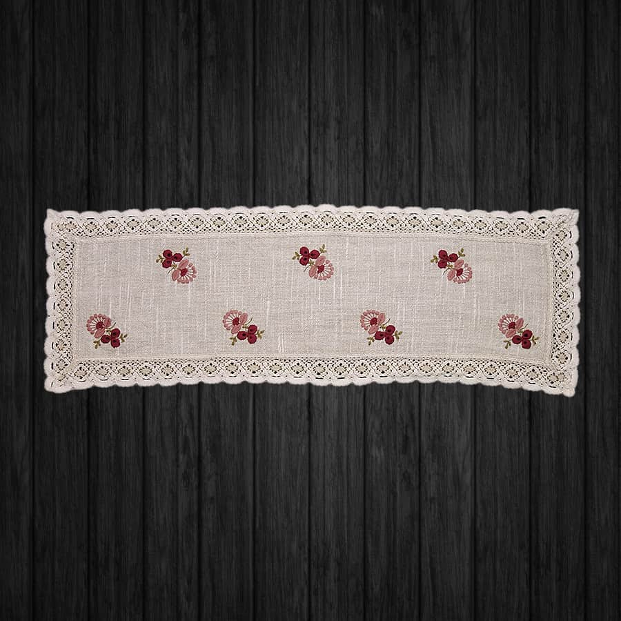 【中古】刺繍入り テーブルクロス ヨーロッパ 輸入雑貨 布