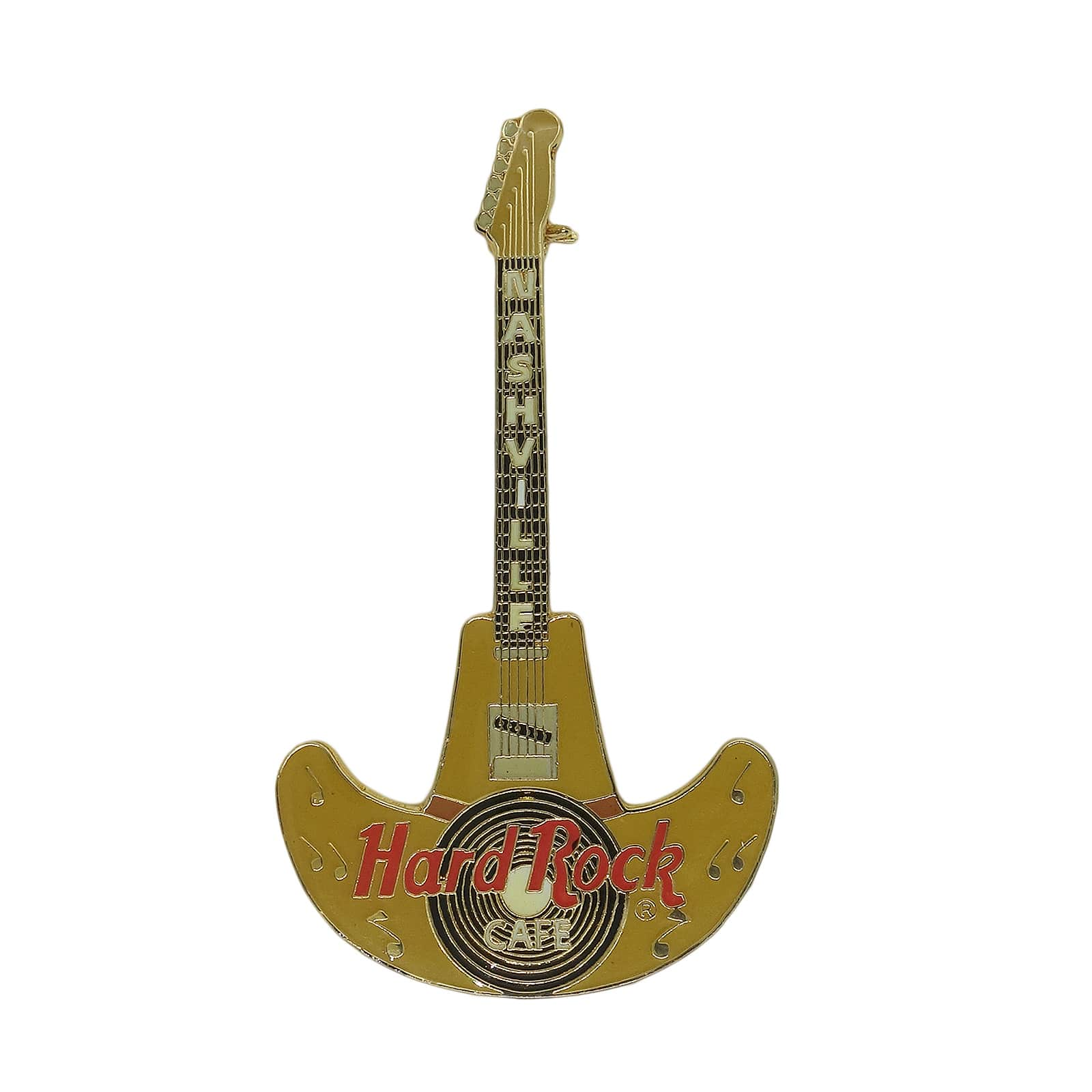 【中古】Hard Rock CAFE ハット型ギター ブローチ ハードロックカフェ NASHVILLE リミテッドエディション ピンバッジ ピンバッチ アクセサリー 1