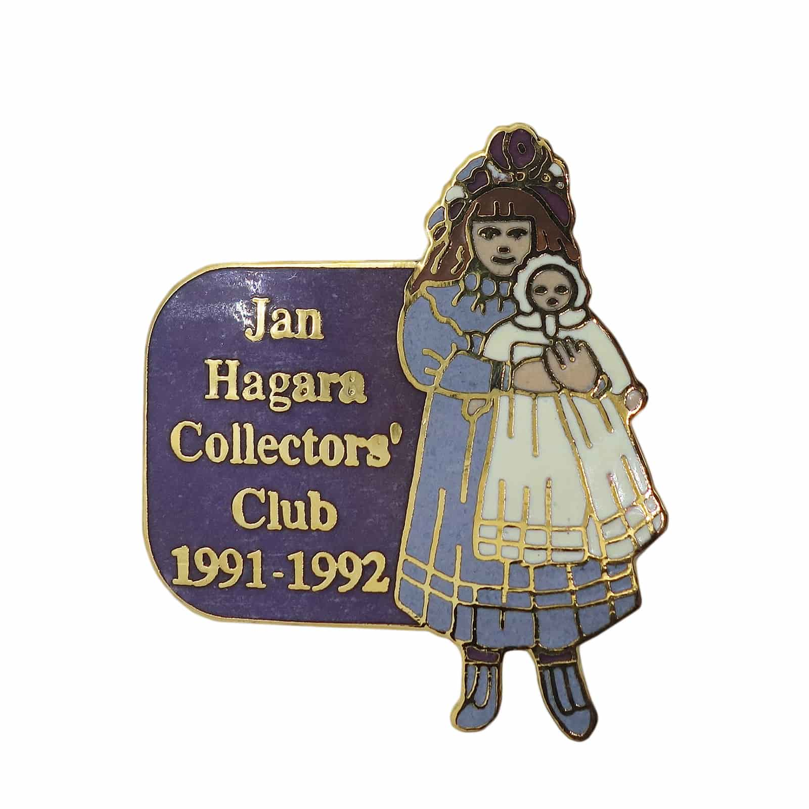 【中古】JAN HAGARA COLLECTORS' CLUB ジャンハガラ人形 ピンバッジ ブローチ ピンバッチ アメリカ輸入雑貨 コレクター レトロ 1