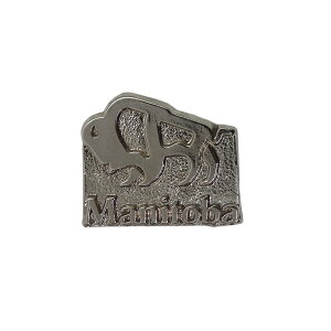 【中古】Manitoba バッファロー ピンズ 地域 カナダ マニトバ州 ピンバッジ レトロ ビンバッチ 留め具付き