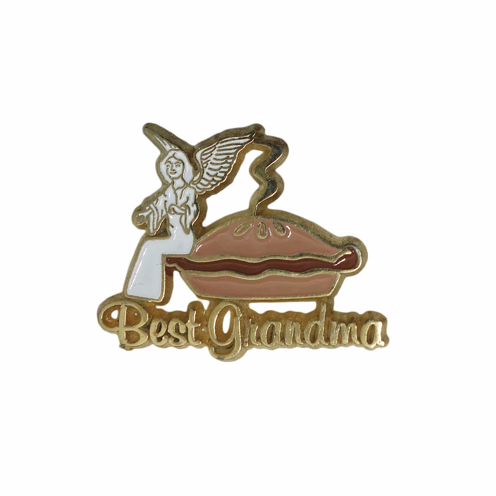 【中古】カナダ Best Grandma エンジェル ピンズ 天使 レトロ ピンバッチ ピンバッジ 留め具付き