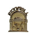 【中古】ROCK'N'ROLL ジュークボックス ブローチ ピンバッチ 金色 ピンバッジ アメリカ輸入 アクセサリー