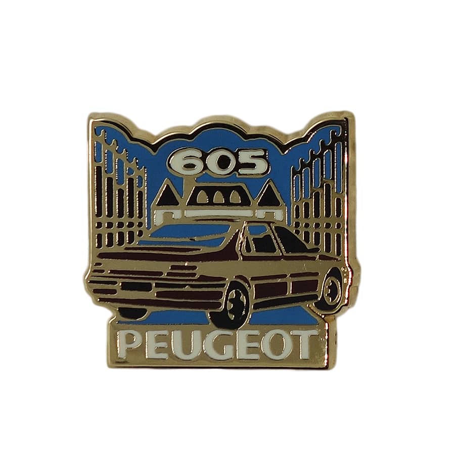 【中古】PEUGEOT 605 自動車 ピンズ プジョー レトロ ピンバッチ ピンバッジ 留め具付き フランス HELIUM PARIS
