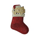 【中古】クリスマスソックスに入った猫 ブローチ ピンバッジ ピンバッチ アクセサリー