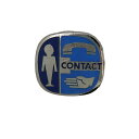 【中古】アメリカ レトロ ピンズ 電話 手 ピンバッチ ピンバッチ CONTACT