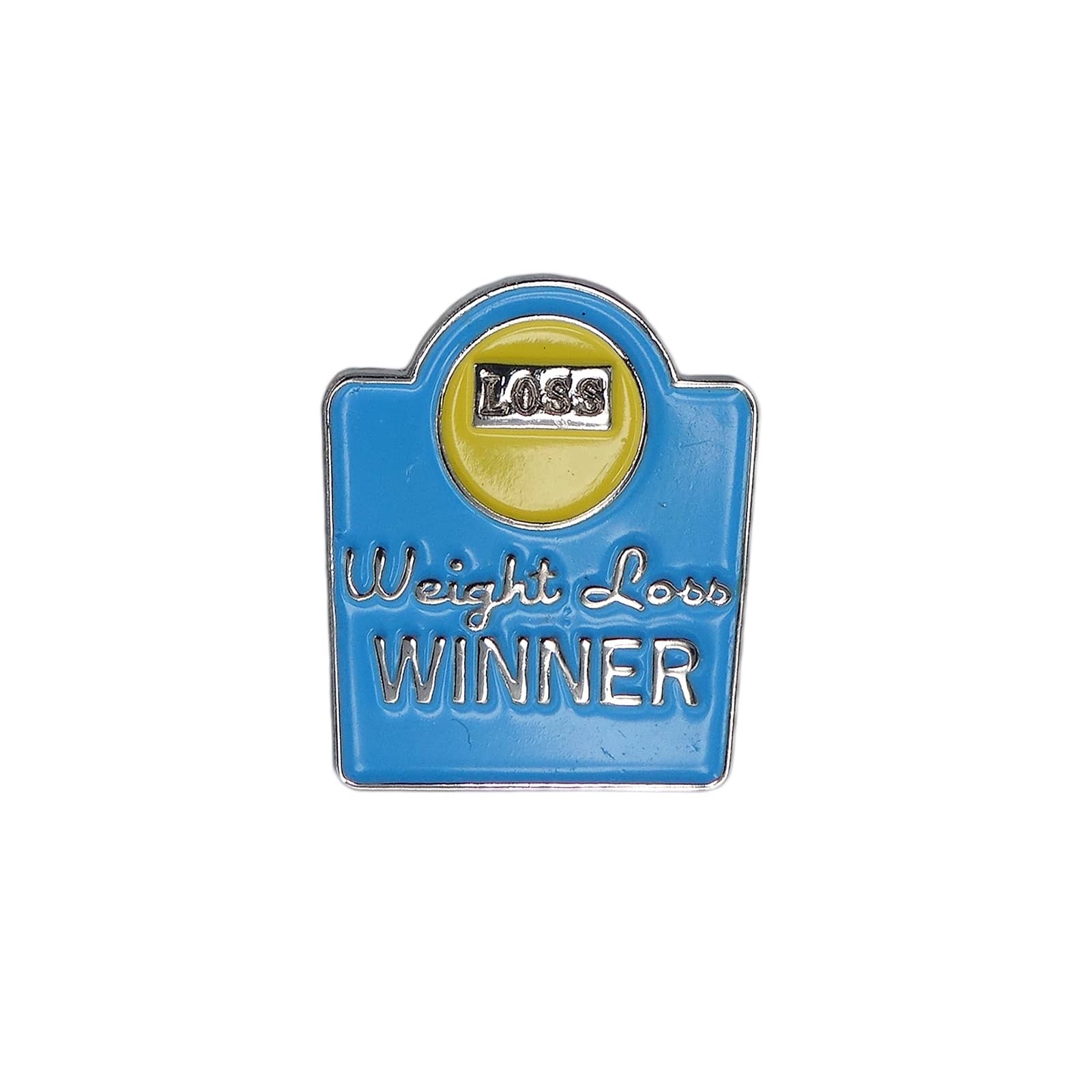 【中古】Weight Loss WINNER 体重計型 ピンズ 文字 英語 ダイエット成功 ピンバッジ ピンバッチ